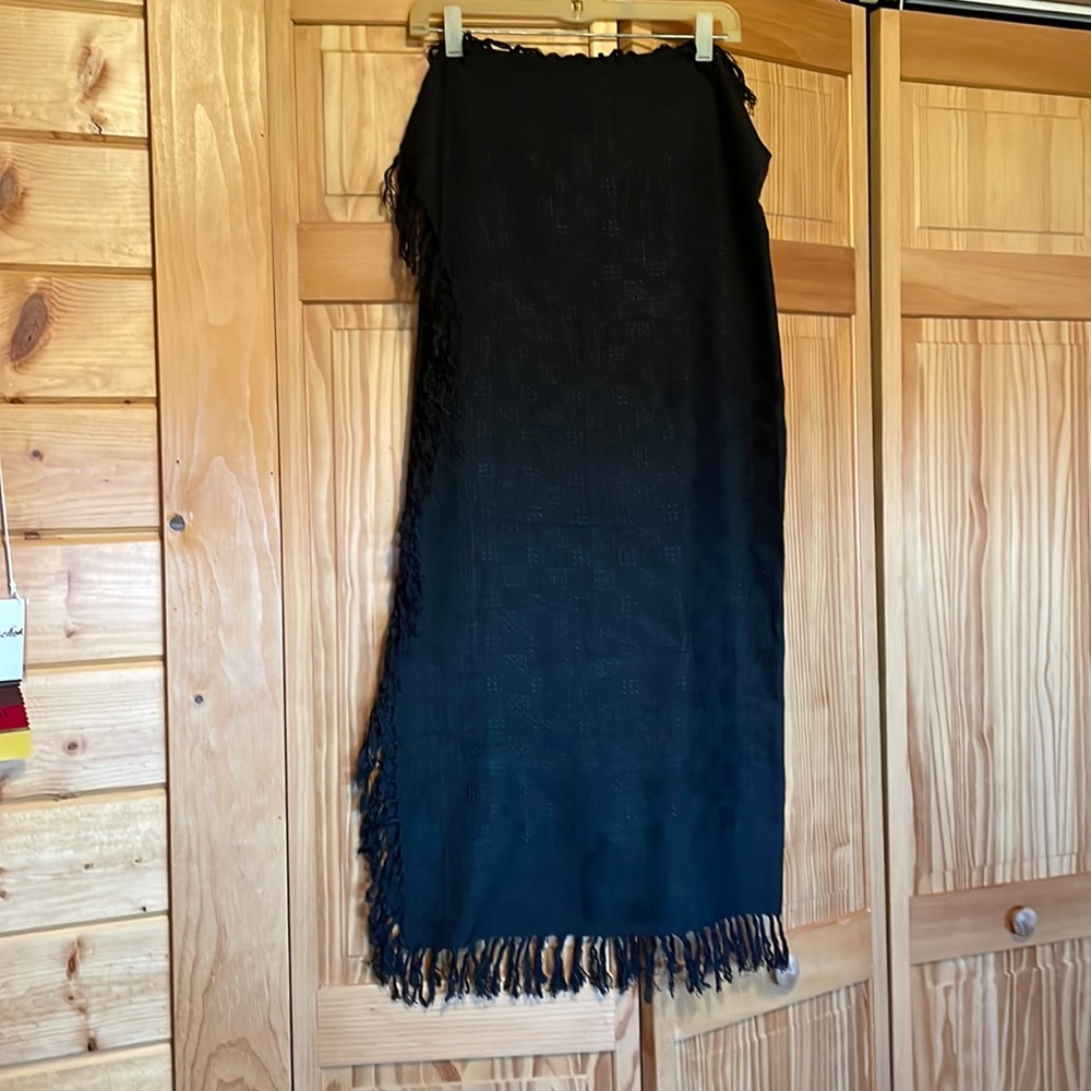 Black textile scarf